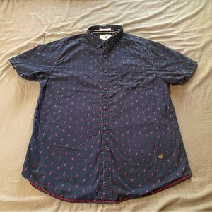 Cactus Man button down with flamingos sz large slim fit